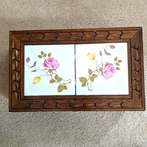 Wood Box with Porcelain Tile Top.